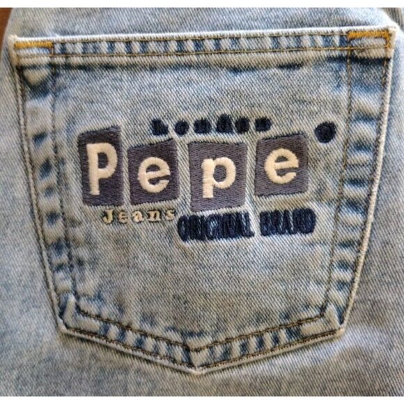 Vintage Buckle Pepe Jeans 26 Betty High Rise Embroidered Raw Cuff - Picture 11 of 15